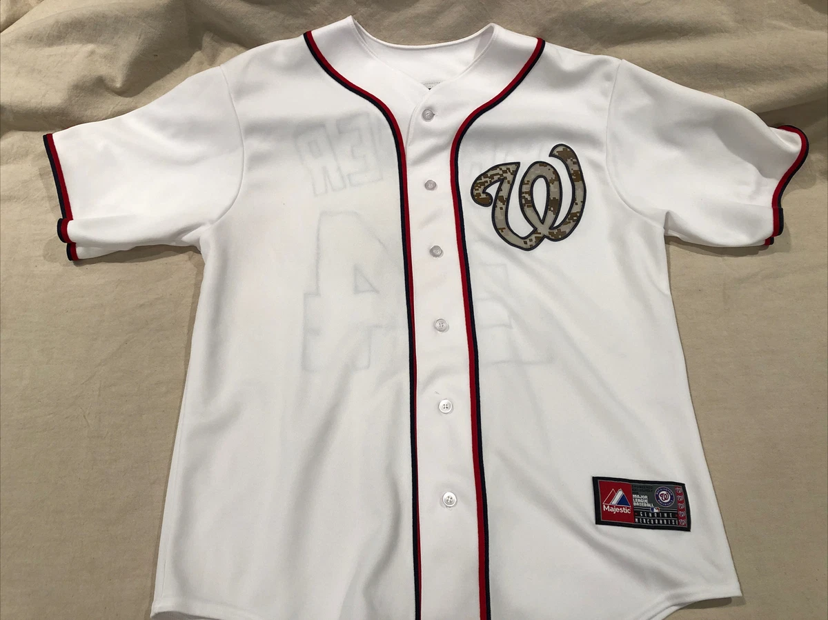 WASHINGTON NATIONALS Camo Military #34 BRYCE HARPER JERSEY Baseball Medium