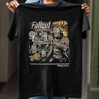 HOT NEW 2025 Fallout New Vegas The Courier Wasteland Black T-Shirt Gift Size S-4
