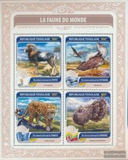 Togo 7694-7697 Feuille miniature (complète. édition) neuf avec gomme originale 2