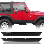 For 1997-2006 Jeep Wrangler TJ Body Side Armor Rocker Panel Protector Cover Trim