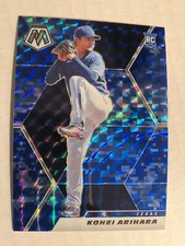 Texas rangers Japan Kohei arihara 2021 blue mosaic parallel baseball card cscan