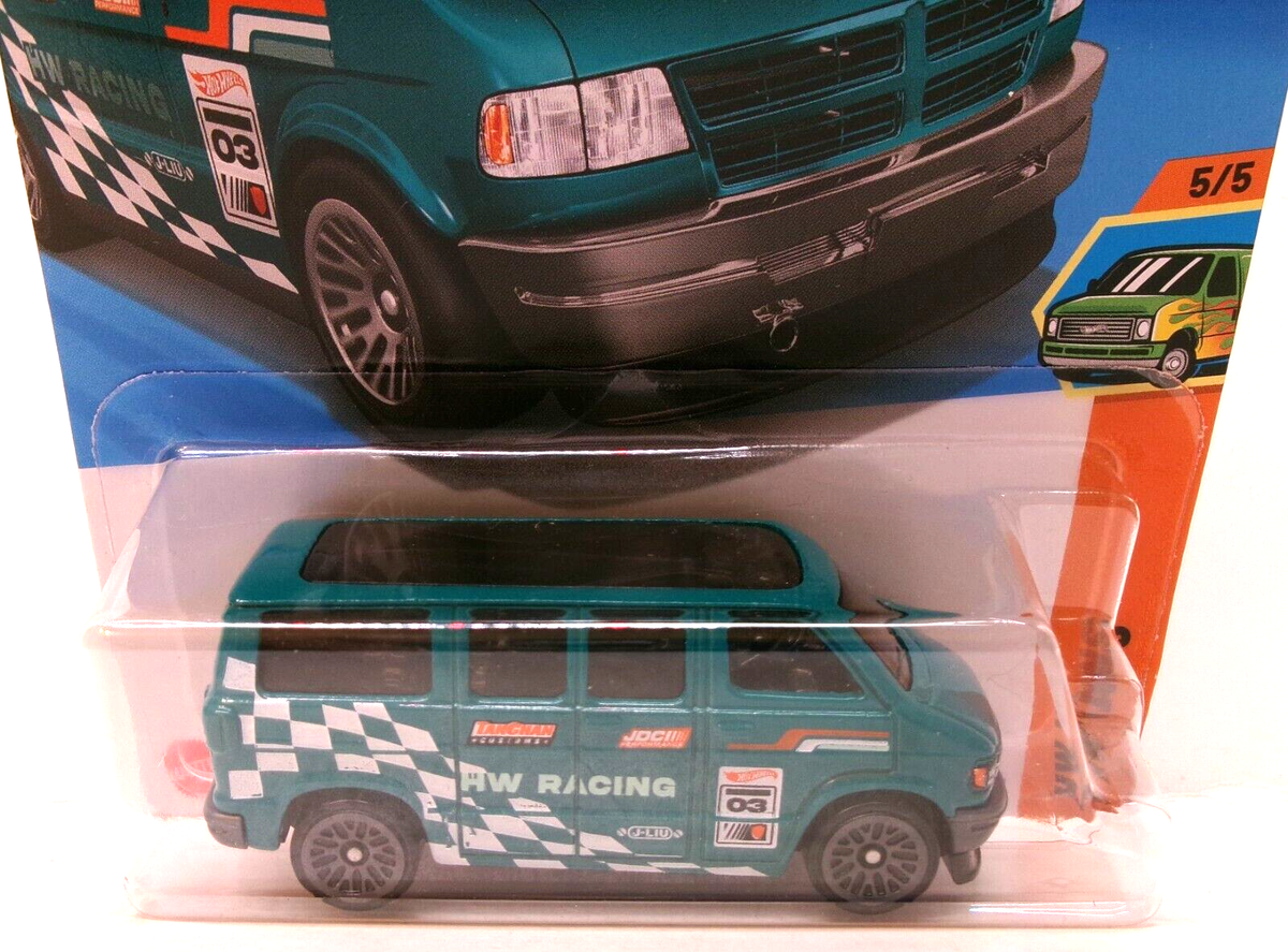 2025 HOT WHEELS 1:64 HW VANS 5/5 GREEN 1994 DODGE VAN DOLLAR