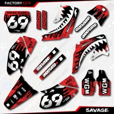 Red Savage Graphics Kit fits Honda CRF450R 02-04 Crf 450 Crf450 Decals