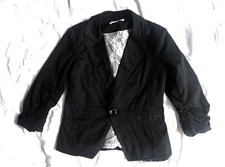 Maria’s Boutique Black Cotton Tuxedo Sz S