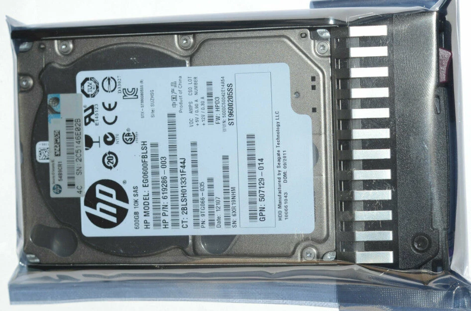 HP 600GB 2.5'' SFF SAS 6G 10K DP Server Hard Drive 581286-B21 581311-001 G6 G7 - Image 2 of 3