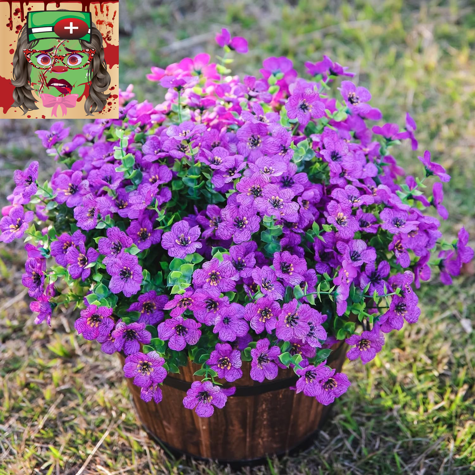 Artificial Faux Spring Plants Flowers for Outdoor Spring Summer