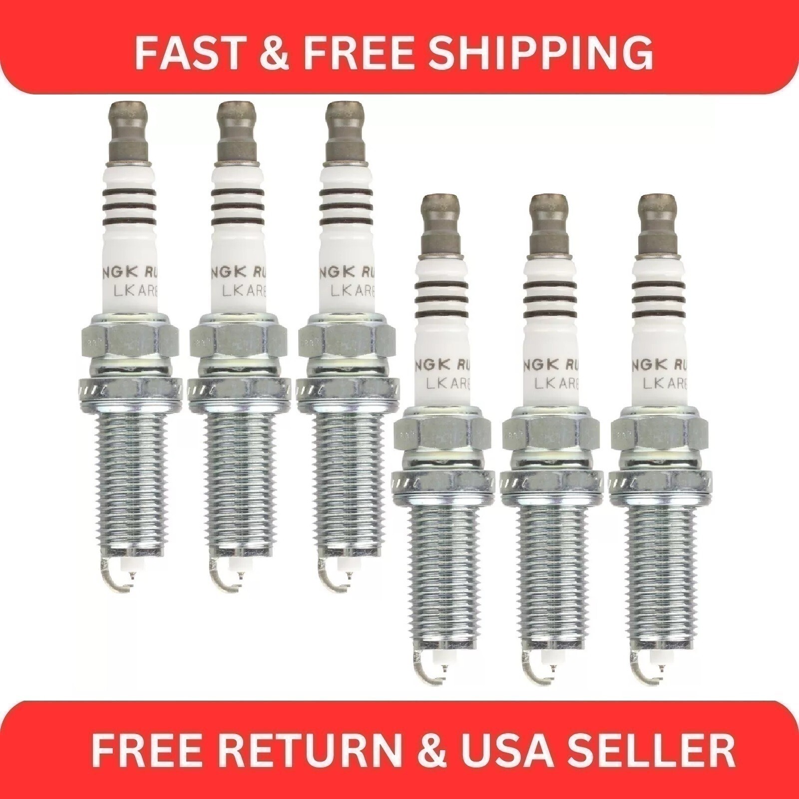 NGK 91784 Set of 6 Ruthenium HX High Ignitability Spark Plug for G37 Q60 370Z V6