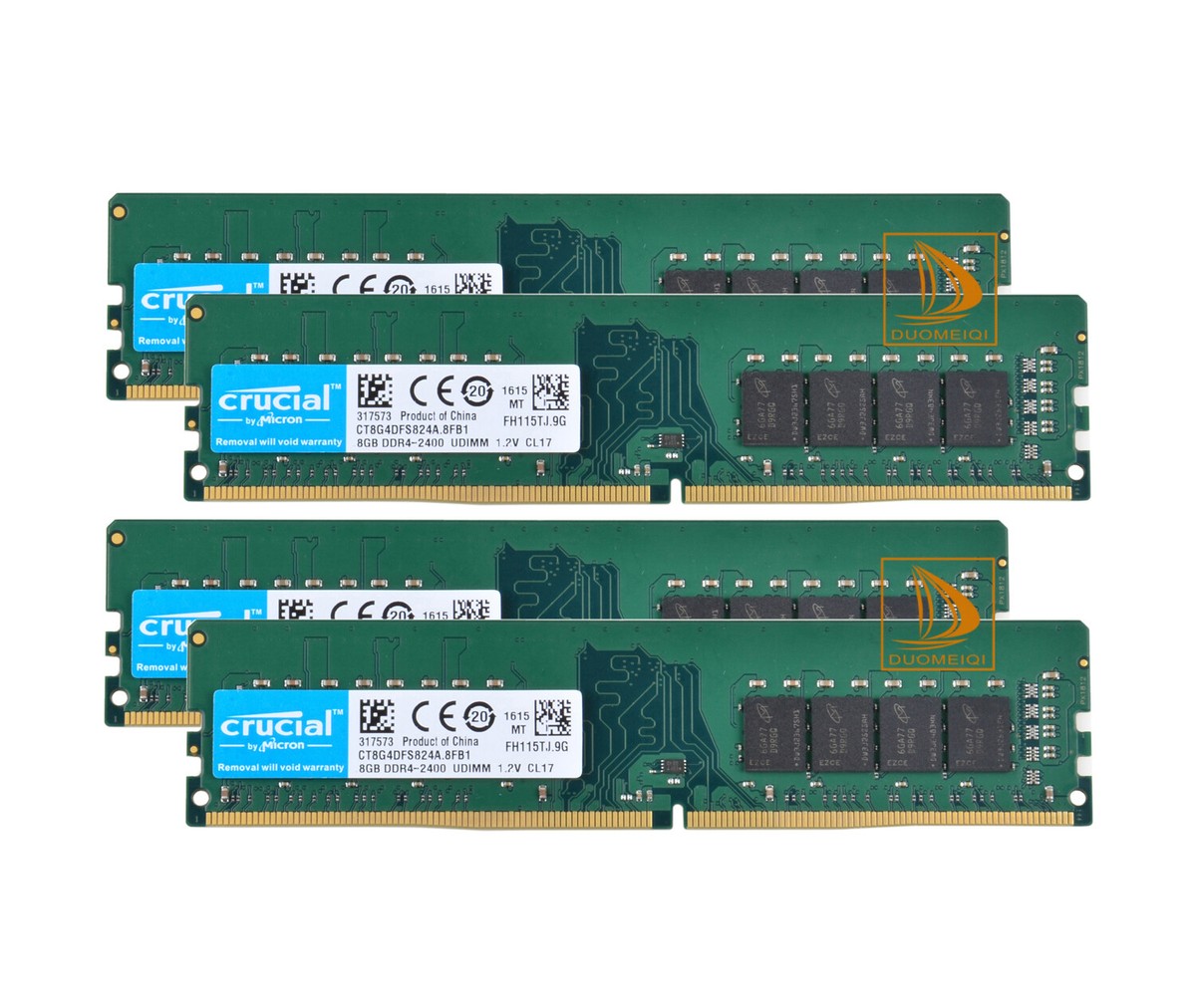 80GB Crucial 10X 8GB DDR4 2400MHz 2RX8 PC4-2400T 288Pin UDIMM