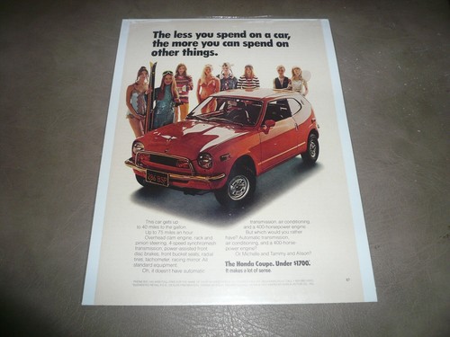 Honda Coupe Vintage Print Ad Ad Dated 1972 EBay