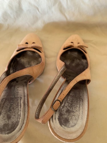 Dolce Gabana peach suede sling backs 9.5 - Picture 8 of 24