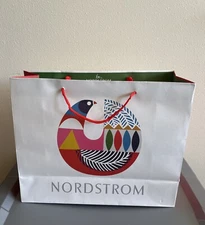 NORDSTROM Christmas Holiday Paper Shopping Medium Gift Bag 13”x 16”x 6”🌲🎁