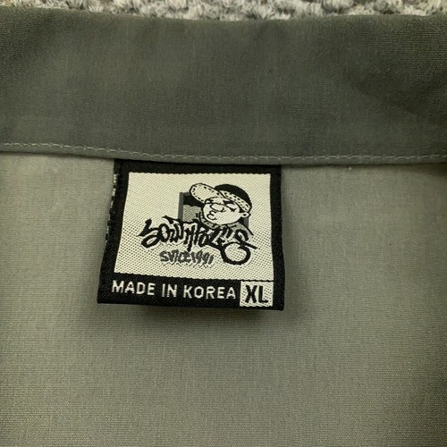 VTG Southpole Shirt Mens XL Black/Gray Button Up Hip Hop Baggy Streetwear Y2K - Picture 6 of 10