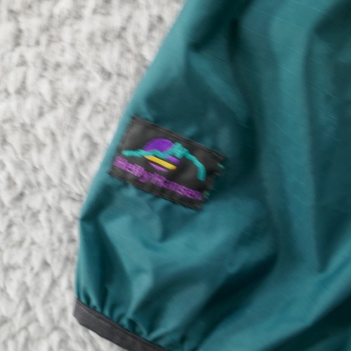 Helly Hansen Full Zip Windbreaker Jacket Large Green Purple Mens Hooded Nylon - 第 10/12 張圖片