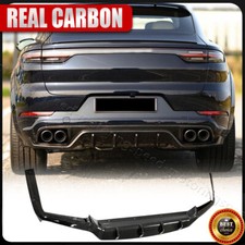 Real Carbon Rear Bumper Diffuser Lip Spoiler Fit For Porsche Cayenne 2018-2022