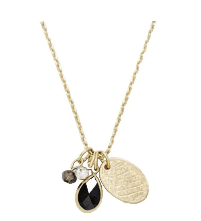 Chapado en oro Amarillo de diamantes de imitación de Joyería de Moda Negro