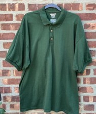 Gildan DryBlend Mens Green Short Sleeve Polo Shirt 2 X-Large 50 Cotton
