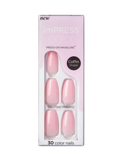 KISS imPRESS Farbe mittlerer Sarg Pressnägel, ""Pink Dream"", 30 Stück