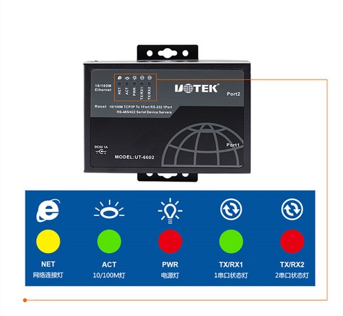 100M RJ45 TCP IP to RS-232 RS-485 RS-422 Converter Serial Server Manual Setting - Picture 10 of 16