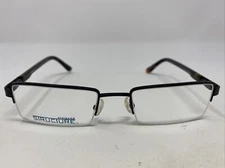 Structure Eyewear 111 Black 51-19-140 Black Metal Half Rim Eyeglasses Frame 0938