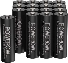 POWEROWL AA Rechargeable Batteries, 2800mAh High Capacity Batteries 1.2V NiMH