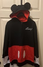 Nuevo Disney Mickey Mouse Sudadera Disfraz Cremallera Sudadera con Capucha Mickey Ears Talla Grande