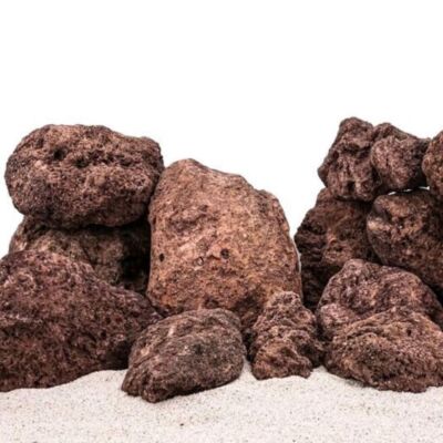 Aquarium Natursteine Lavastein rot 1 Stück 4,0-6,0kg Steine Lavagestein Gr.XL