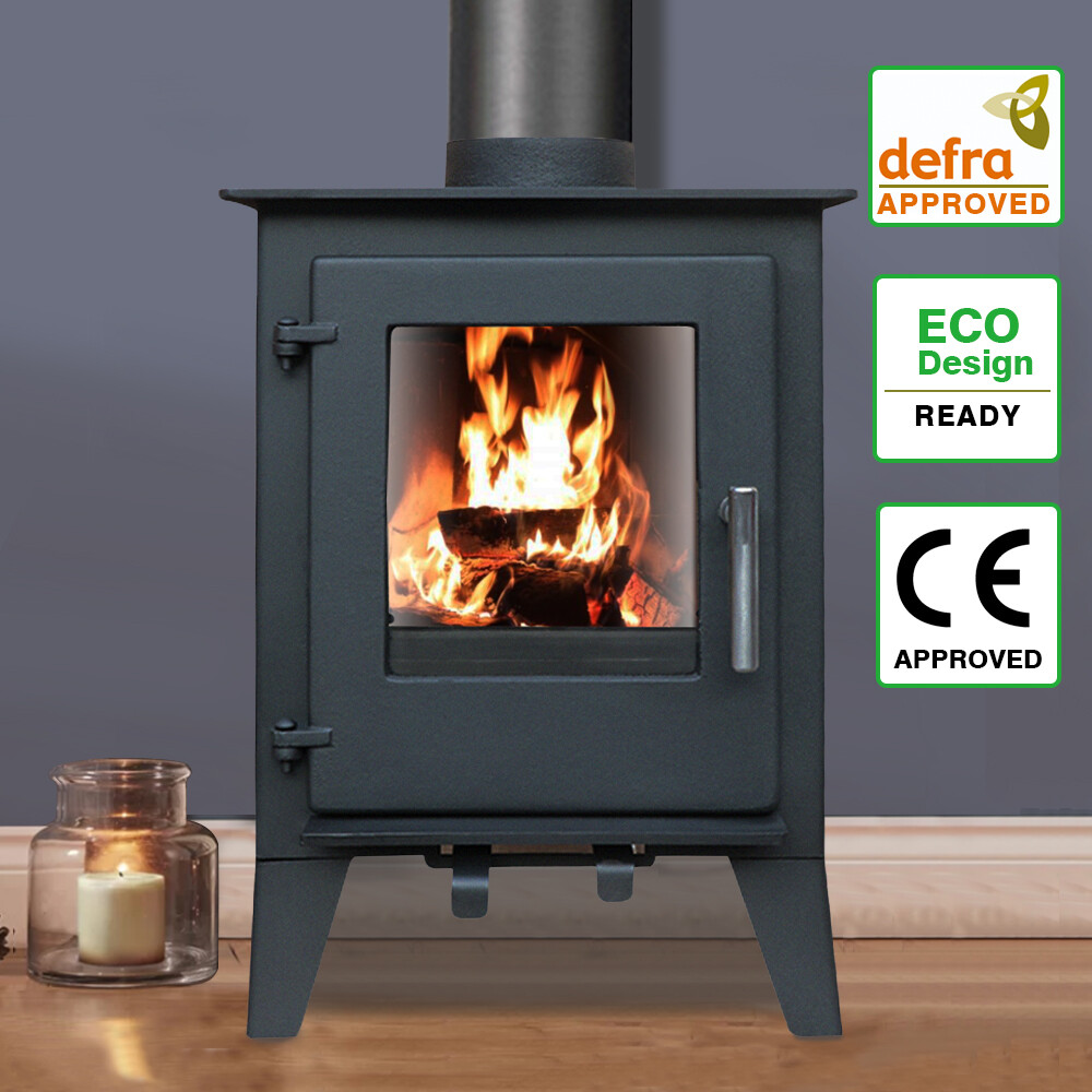 5KW Multifuel Stove Log Wood Burner Heating Fireplace Defra Ecodesign Ready  | eBay