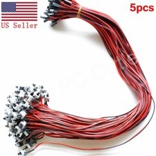 5pcs PC Case Mainboard Power On/OFF Push Button Switch Connector Cable US Stock
