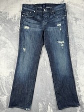 Rock & Republic Ralph Jeans Mens 34 Blue Straight Button Fly Made in USA