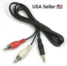 1m 3.5mm Jack Aux to 2 RCA Audio Video Cable Stereo Y Splitter Cable AV Adapter