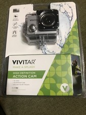 VIVITAR HIGH DEFINITION ACTION CAM WATERPROOF CAMERA 2 MOUNTS 2.0" NEW DVR781