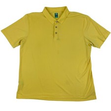 Pro Tour Airplay Yellow Polo Shirt Short Sleeve 100% Polyester Size 2XL XXL