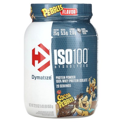 ISO100  Hydrolyzed, 100% Whey Protein Isolate, Cocoa Pebbles, 1.43 lb (650 g)