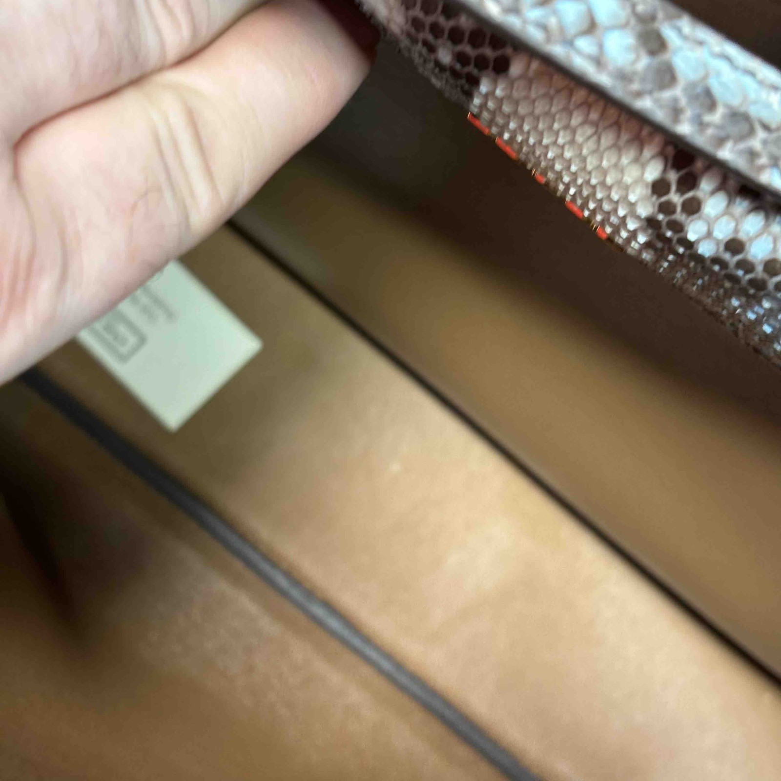 Prada Python Large Double Bag Roccia Blue/Tan Sna… - image 14