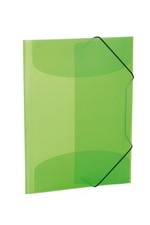 HERMA Elastic Folder Translucent in Light Green, A4, Sturdy Plastic, with 3 Inne