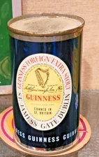 1960s GUINNESS EXTRA STOUT FLAT TOP BEER CAN 12 IMP OZ ST JAMES'S GATE DUBLIN