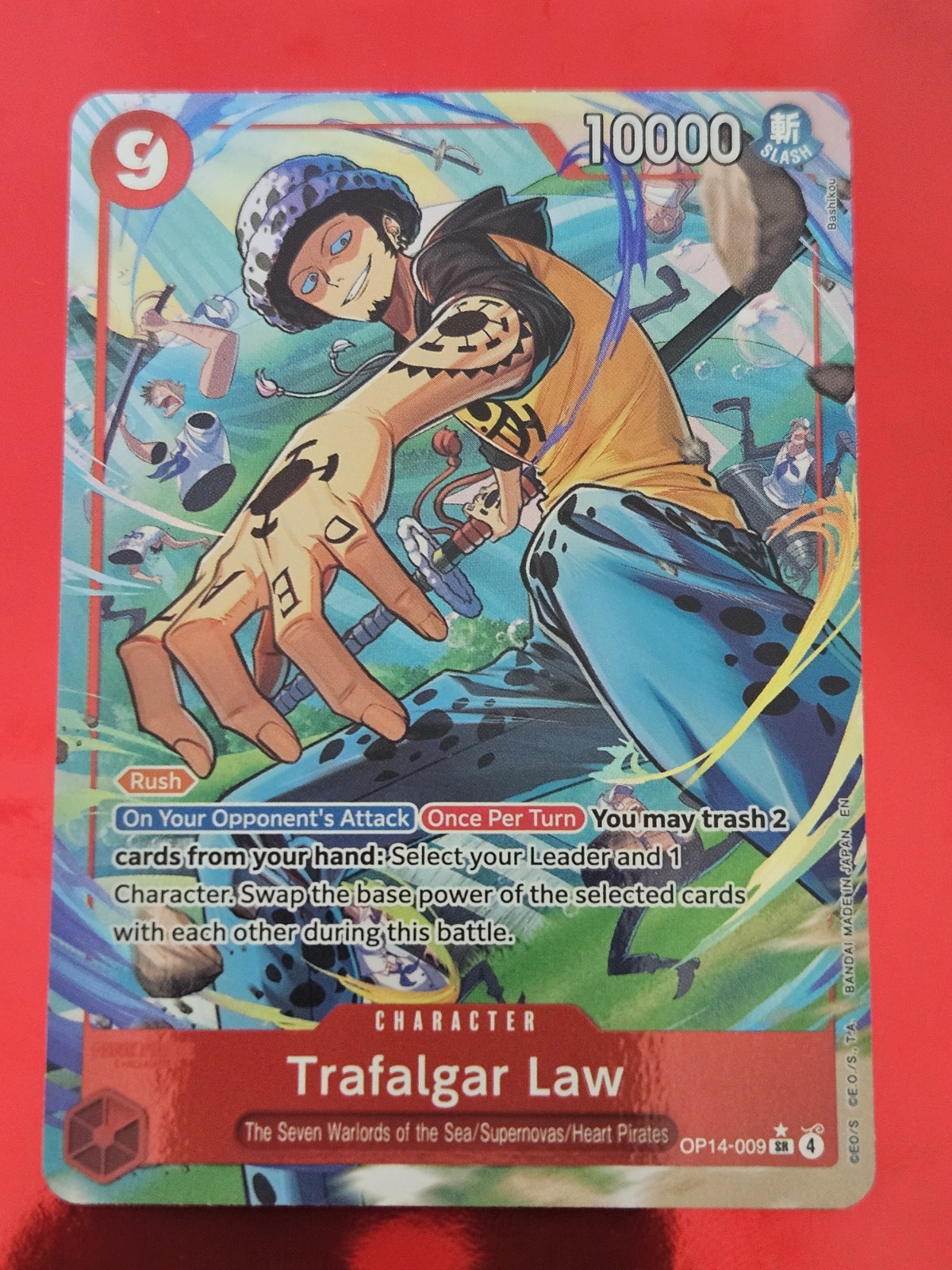 2025 One Piece Trafalgar Law (Alt Art) OP14-009 SR The Azure Sea’s Seven NM