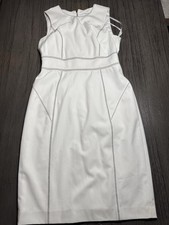 Calvin Klein Midi Dress, White Size 8