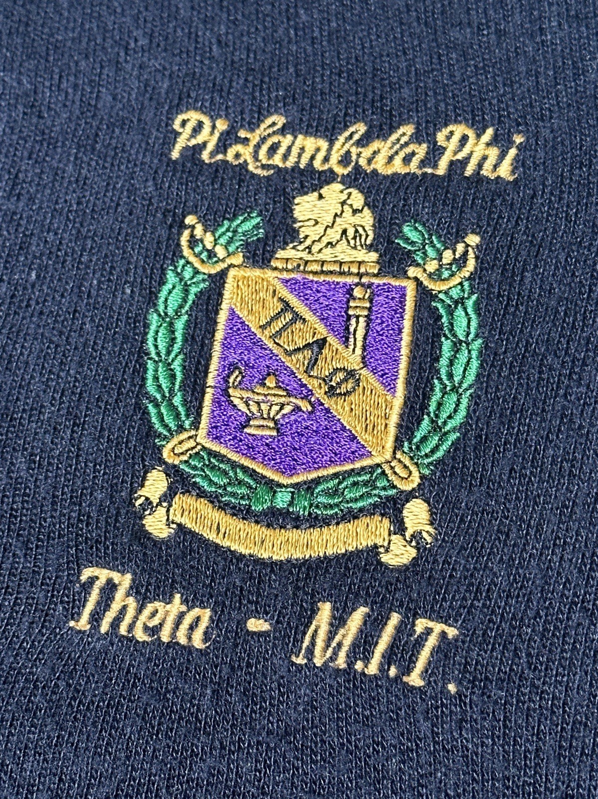 Vintage Pi Lambda Phi MIT V-Neck Pullover Black S… - image 2