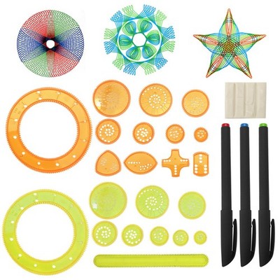 Spiral Designer, 28 Stück Multifunktionales Spirograph Set,Spiral Drawing Spi...