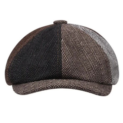 Octagonal Beret Hat Retro Style Comfortable Fabric Fashionable Headwear for Men - Picture 14 of 37