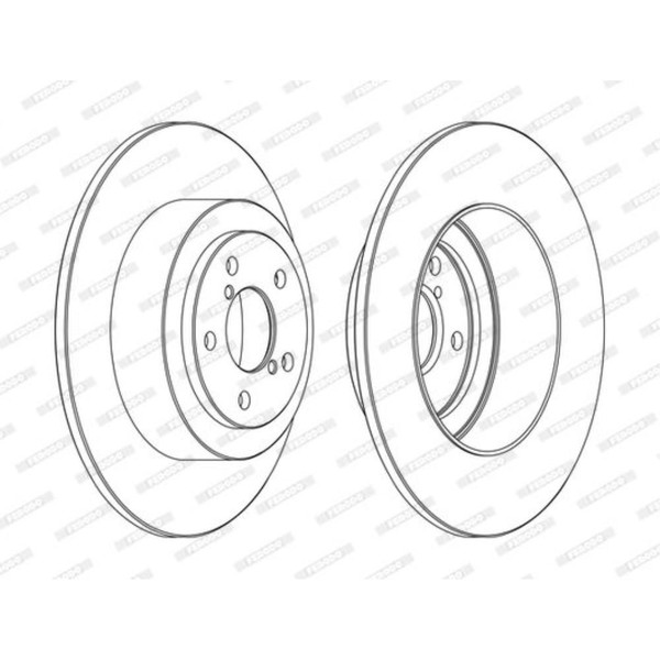 Ferodo 2X Bremsscheibe Hinten Ø290 Mm Voll FüR Subaru Legacy Iv Station Wagon-image