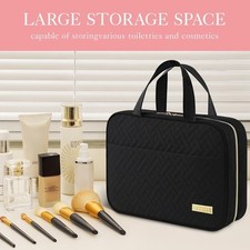 HOTOR Hanging Travel Toiletry Bag Women Men Essentials Black