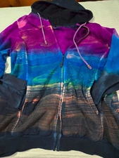 Greater Good Women 3XL Ombre Hoodie Mountain Artsy India Cotton