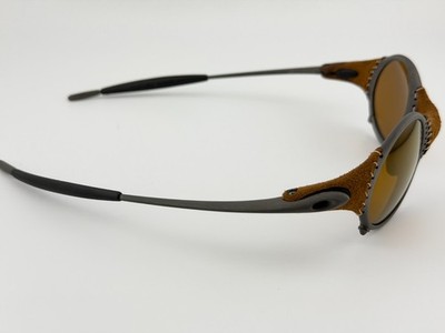 New Vintage Oakley X Metal Mars Leather Gold Iridium Lens 04-104
