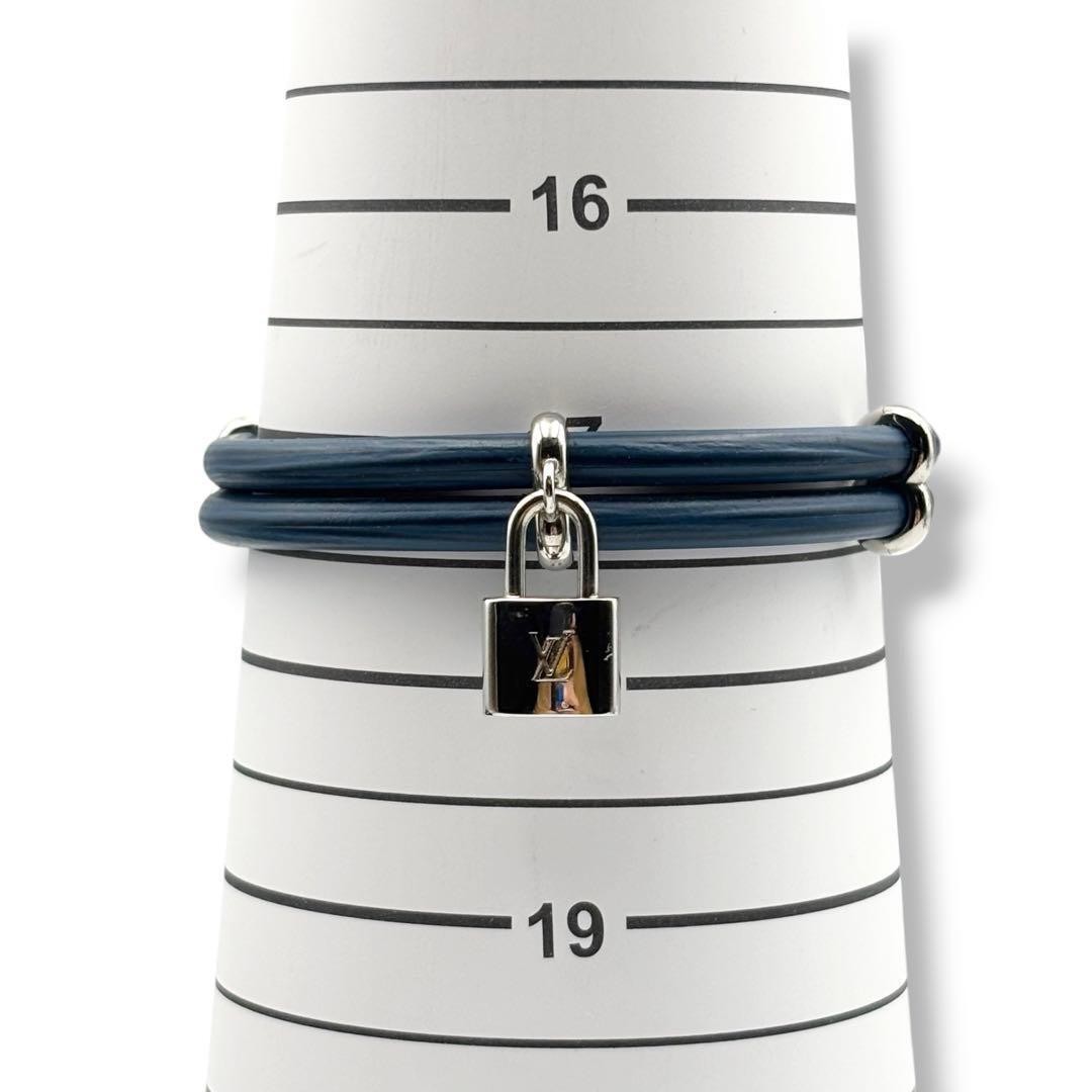Louis Vuitton Bracelet Epi Bracelet Keep It Twice Padlock Blue image 8