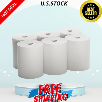 High Capacity Paper Towel Rolls, 10'' x 800', White, 6 Rolls