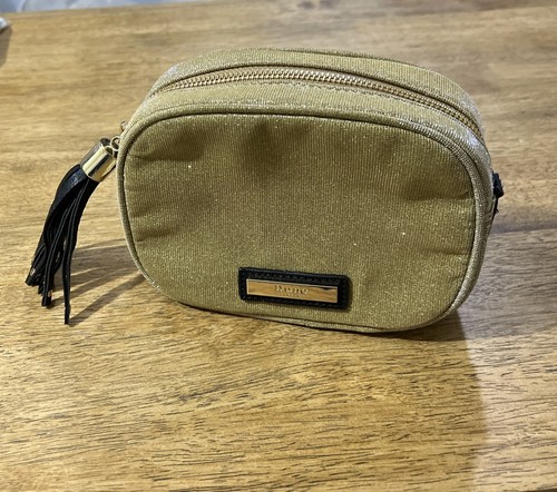 DUNE LONDON Makeup Bag Gold & Black Tassel Cosmetic Pouch