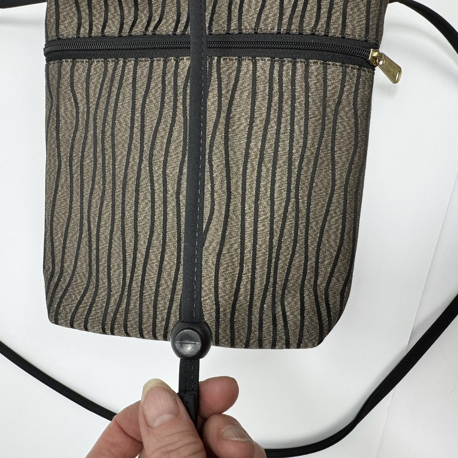 Brown Geometric Patchwork Tapestry Crossbody Bag … - image 12