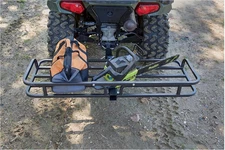Heavy-Duty ATV Hitch Cargo Carrier Rack Mount 300 Lb 48" L X 19.25" W X 4.75" H